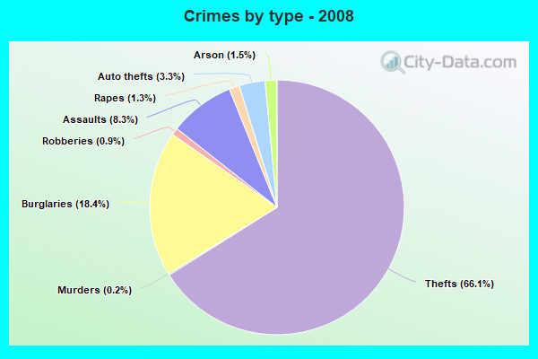 Crimes by type - 2008