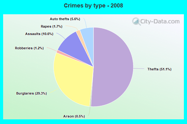 Crimes by type - 2008