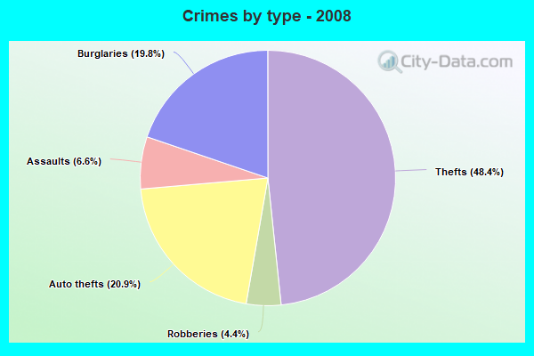 Crimes by type - 2008