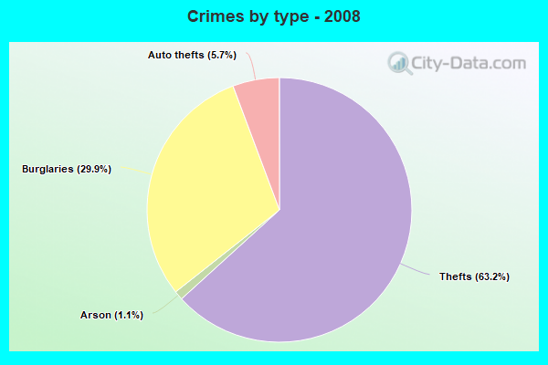 Crimes by type - 2008