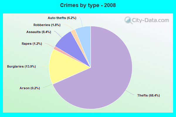 Crimes by type - 2008