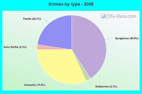 Crimes by type - 2008