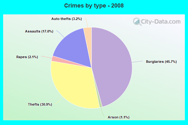 Crimes by type - 2008