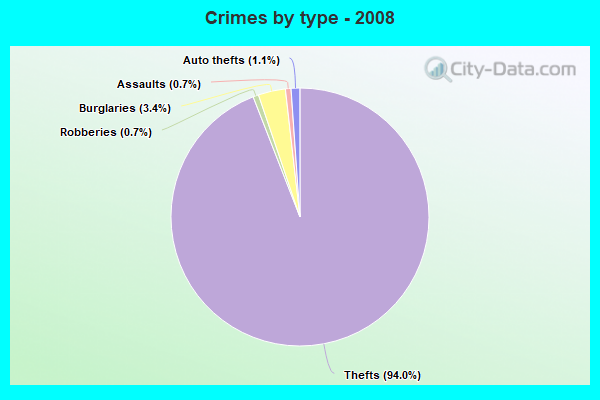 Crimes by type - 2008