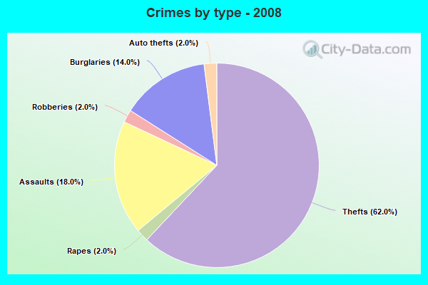 Crimes by type - 2008