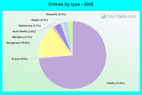 Crimes by type - 2008