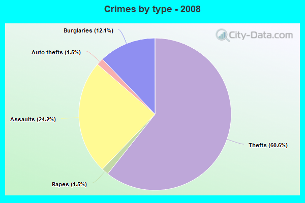 Crimes by type - 2008