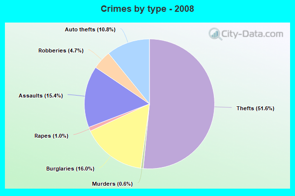 Crimes by type - 2008