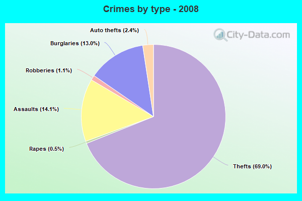 Crimes by type - 2008