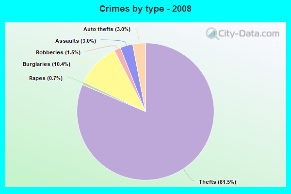 Crimes by type - 2008