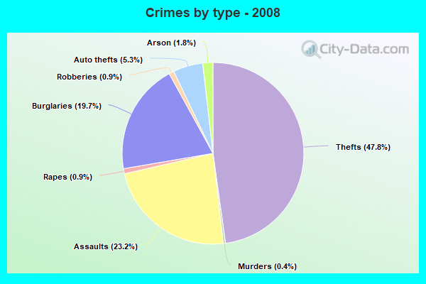 Crimes by type - 2008