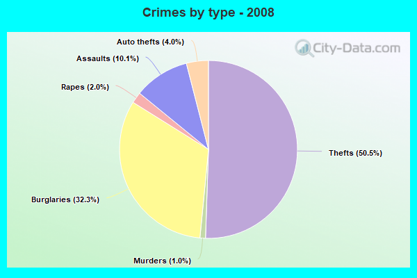 Crimes by type - 2008