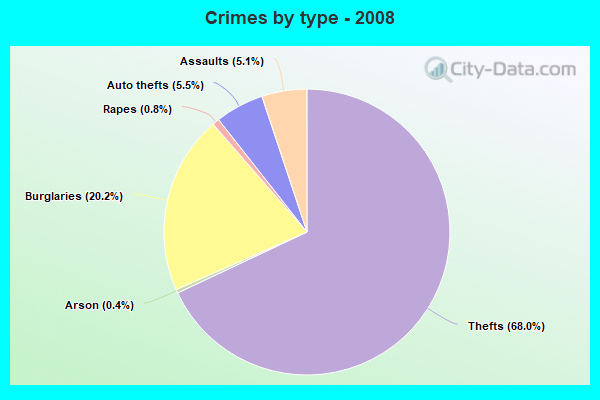 Crimes by type - 2008