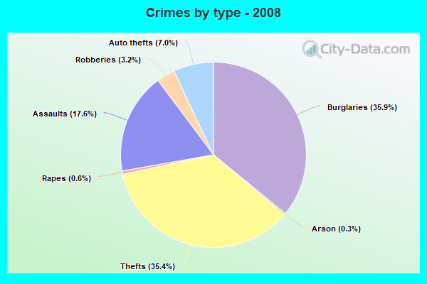 Crimes by type - 2008