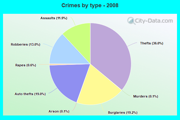 Crimes by type - 2008