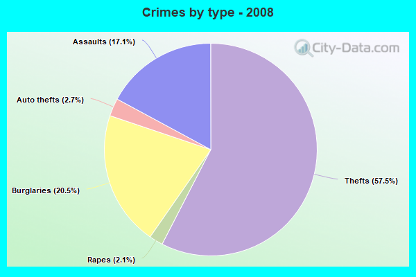 Crimes by type - 2008