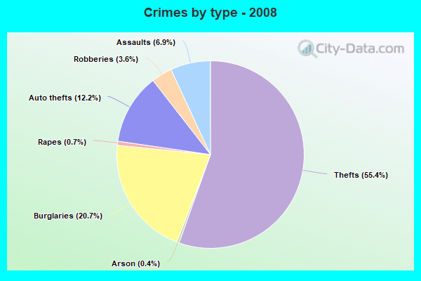 Crimes by type - 2008