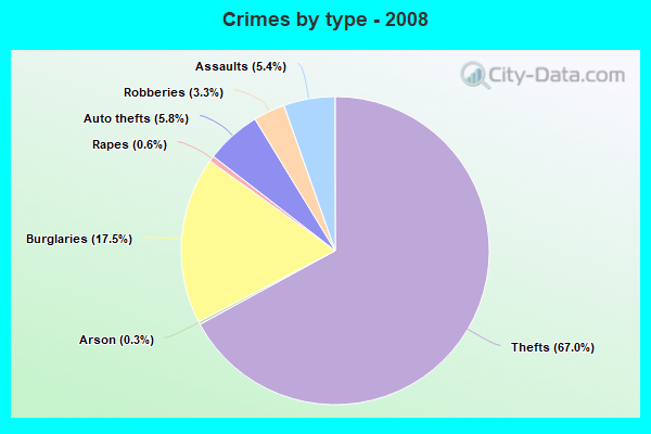 Crimes by type - 2008