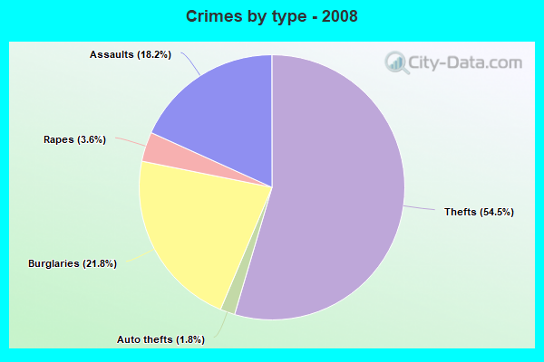 Crimes by type - 2008