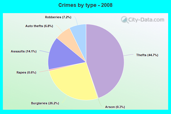 Crimes by type - 2008