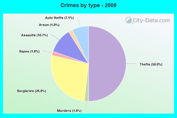 Crimes by type - 2008