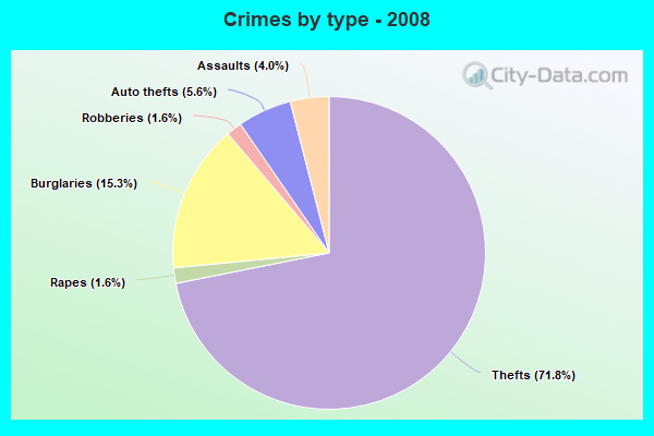 Crimes by type - 2008