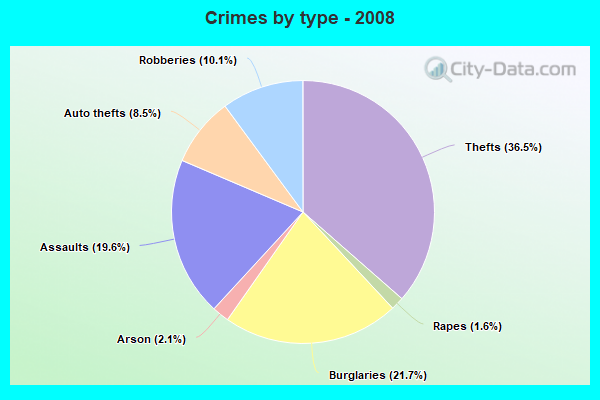 Crimes by type - 2008