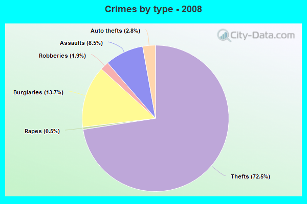 Crimes by type - 2008