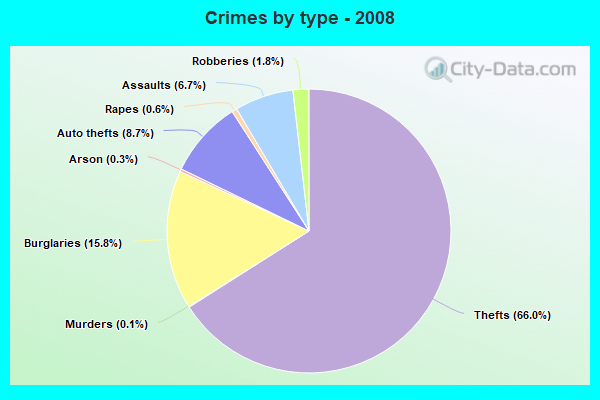 Crimes by type - 2008