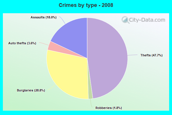 Crimes by type - 2008