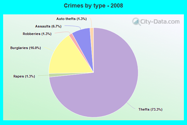 Crimes by type - 2008