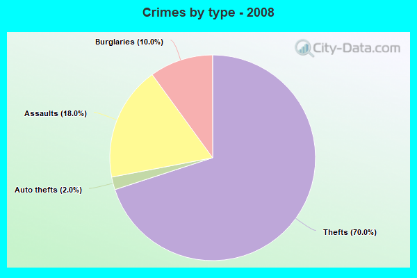 Crimes by type - 2008