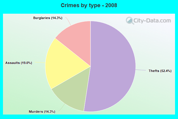 Crimes by type - 2008