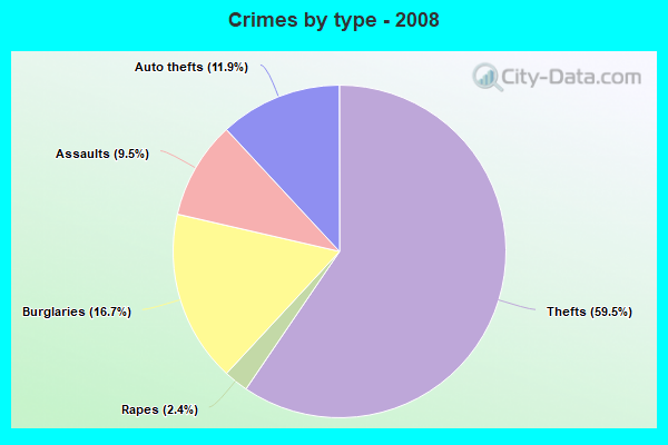 Crimes by type - 2008