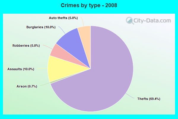 Crimes by type - 2008