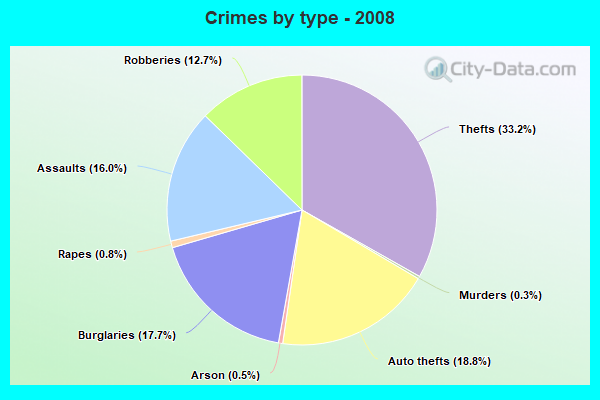 Crimes by type - 2008