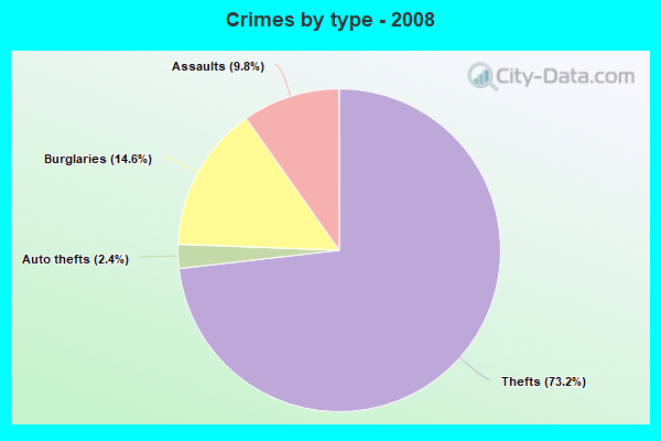 Crimes by type - 2008