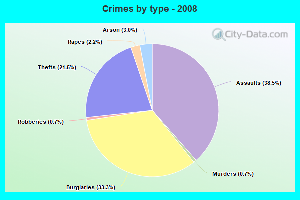 Crimes by type - 2008