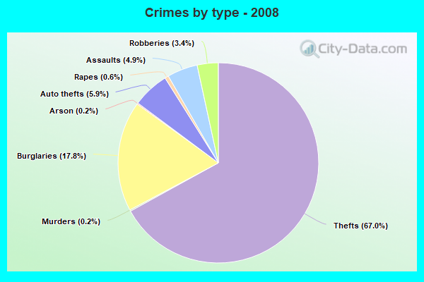 Crimes by type - 2008