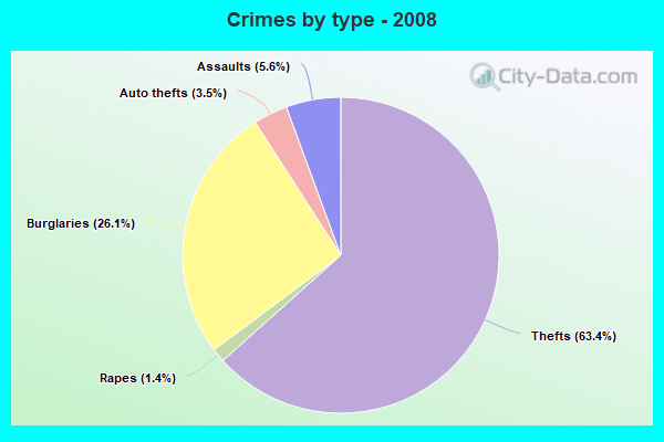 Crimes by type - 2008