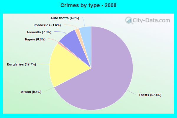 Crimes by type - 2008