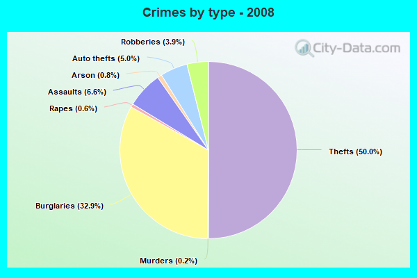 Crimes by type - 2008