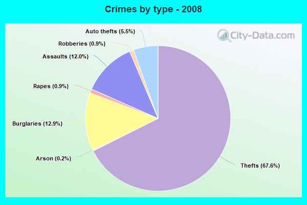 Crimes by type - 2008