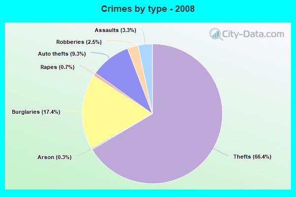 Crimes by type - 2008