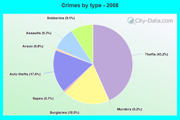 Crimes by type - 2008