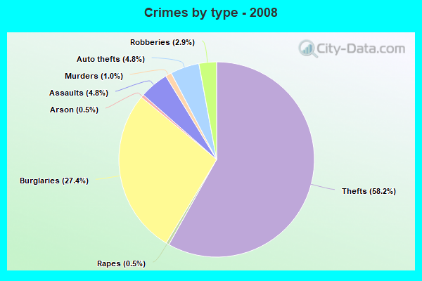 Crimes by type - 2008