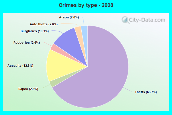 Crimes by type - 2008