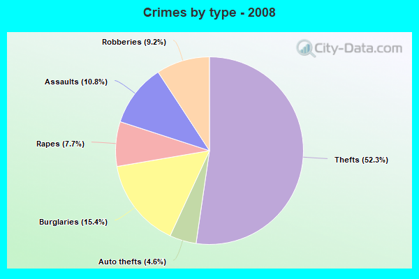 Crimes by type - 2008