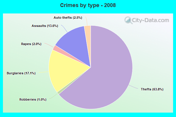 Crimes by type - 2008