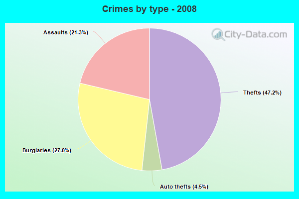 Crimes by type - 2008